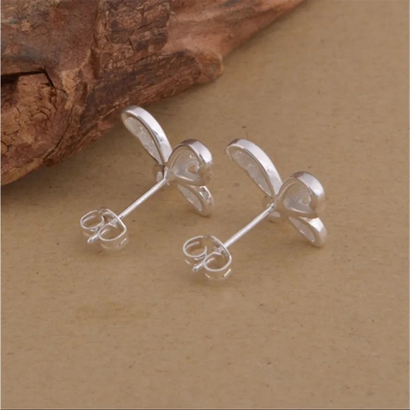 Sterling Silver Butterfly Earrings - Picture 2 of 3